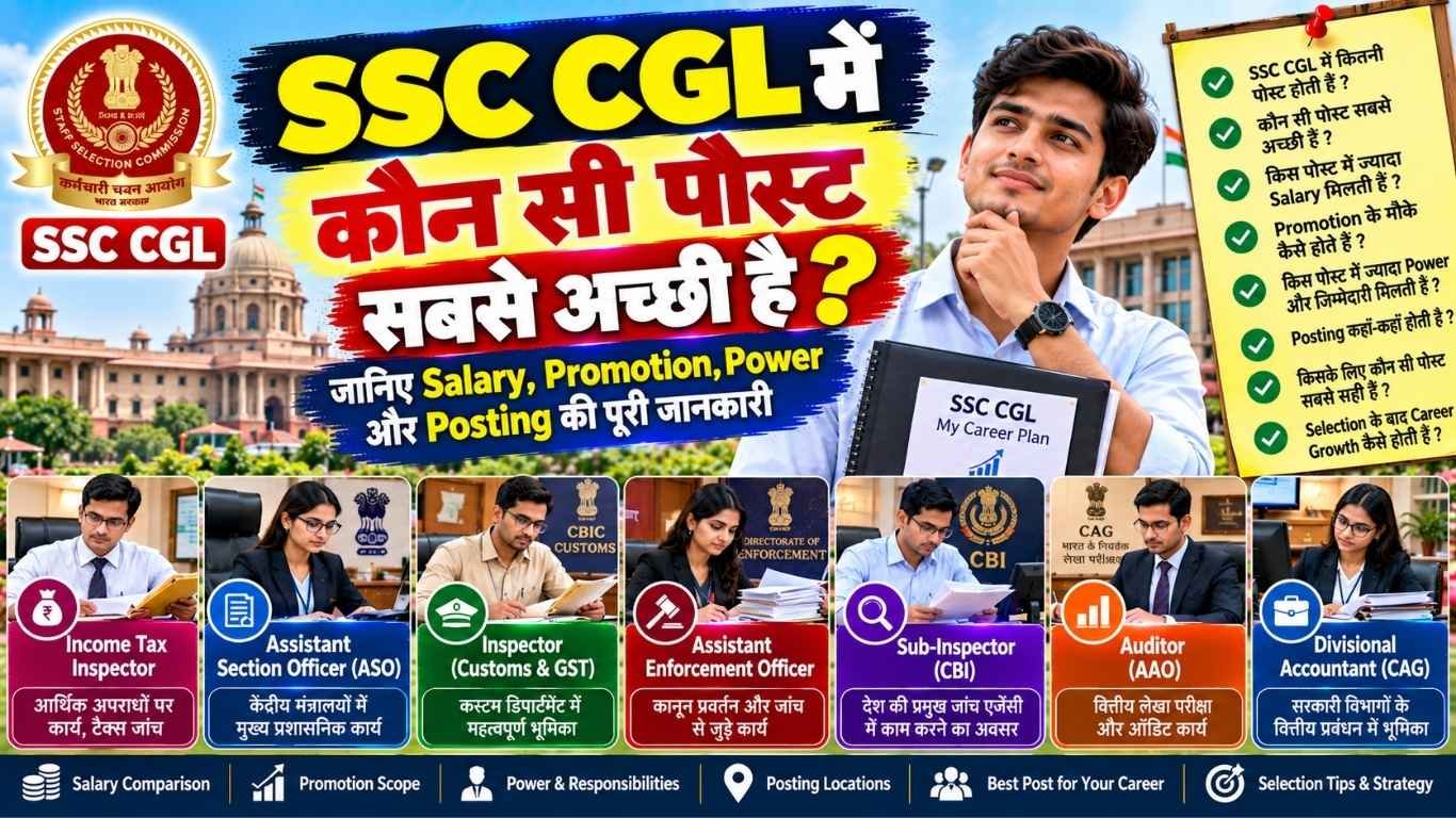 SSC CGL में कौन सी पोस्ट सबसे अच्छी है