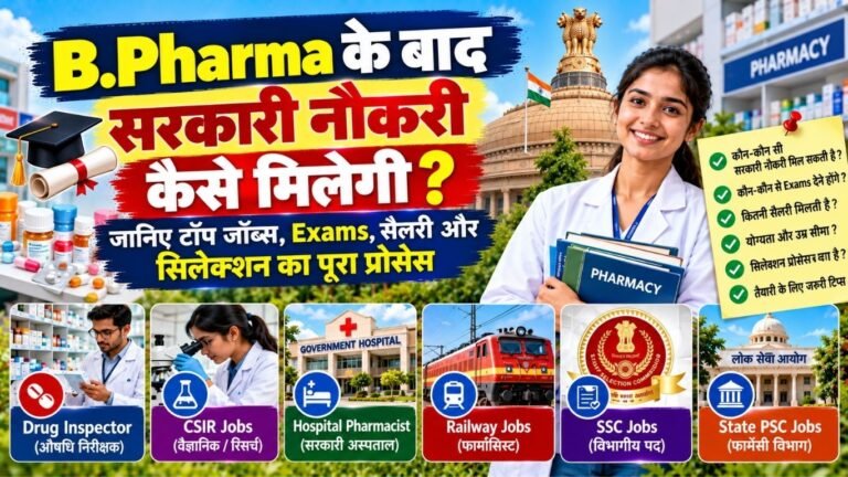 बी.फार्मा (B.Pharma) के बाद सरकारी नौकरी कैसे मिलेगी